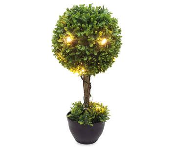 Outdoor Decor | Big Lots Topiary With Bow, Tabletop Topiary, Ball Topiary, Cozy Gathering, Fun Products, Table Kitchen Island, Mini Light, Texas House, Gathering Place