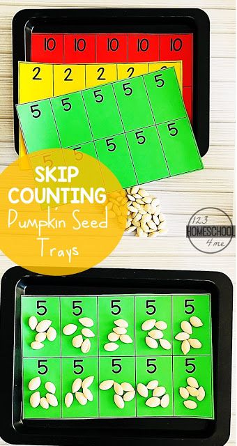 Pumpkin Seed Skip Counting - this fun, FREE printable skip counting activity is a fun way for kindergarten and first grade kids to practice counting by 2s, 5s, and 10s. Fall themed math center #mathcenter #skipcounting #countingby2s #countinbby5s #coundingby10s #kindergarten #math #firstgrade #pumpikinactivity Pumpkin Seed Counting, Activities For October, Skip Counting Kindergarten, Counting Collections, Skip Counting Activities, Counting By 5's, Math Graphic Organizers, Math Centers Middle School, Math Number Sense