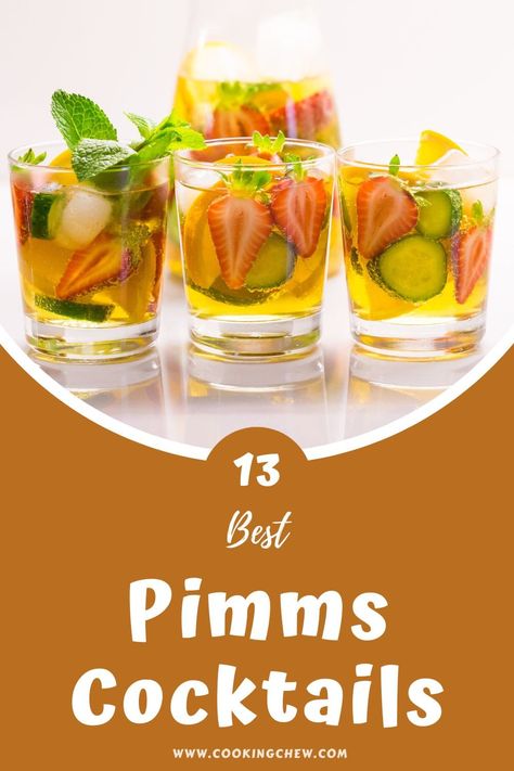 Pimms Cup Recipe, Pimms Cocktail, Ginger Ale Cocktail, Pimm's Cup, Boat Drinks, Unique Cocktail Recipes, Pimms Cup, Mint Cocktails, Alcohol Beverages