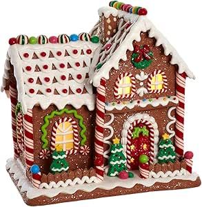 Kurt S. Adler 9-Inch Battery-Operated LED Gingerbread House with Timer Kurt Adler Gingerbread Houses, Kurt Adler, Battery Operated, Peg Dolls, Gingerbread House, Gingerbread, Led, Dolls, Christmas