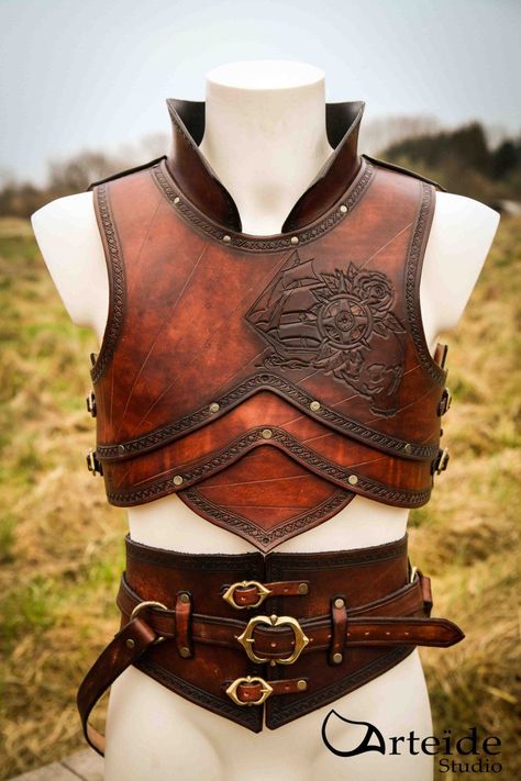 Fantasy Leather Armor, Leather Armour, Medieval Party, Armor Ideas, Armor Clothing, Larp Armor, Leather Armor, Leather Ideas, Fantasy Costumes