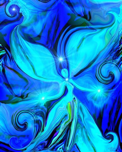 Throat Chakra Fairy Blue Chakra Aesthetic, Throat Chakra Aesthetic, Throat Chakra Art, Angel Reiki, Vishuddha Chakra, Chakra Art, Morning Glories, Energy Art, Chakra Yoga