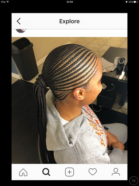 Bandika Lines Hair Styles Kenya, Issa Rae Cornrows, Ghana Weaving With Beads, Center Parting Ghana Weaving, All Side Ghana Weaving, Kids Braids With Beads, Black Natural Hair Care, Cornrow Ponytail, Short Box Braids Hairstyles