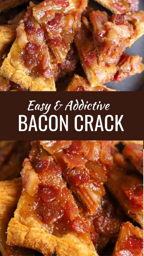 Crescent Sheet Recipes, Bacon Recipes Breakfast, Hot Honey Sauce, Crescent Roll Appetizers, Homemade Brown Sugar, Crescent Roll Breakfast Recipes, Bacon Roll, Brown Sugar Bacon, Breakfast Crescent Rolls