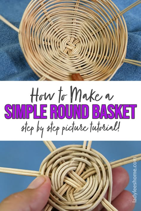 Weaving Bamboo Basket, Diy Basket Weaving Easy, How To Weave A Basket Step By Step Tutorials, Cattail Weaving Baskets, How To Weave Baskets Diy, Natural Basket Weaving, Simple Basket Weaving, Basket Making Diy Craft Ideas, Reed Basket Weaving Diy