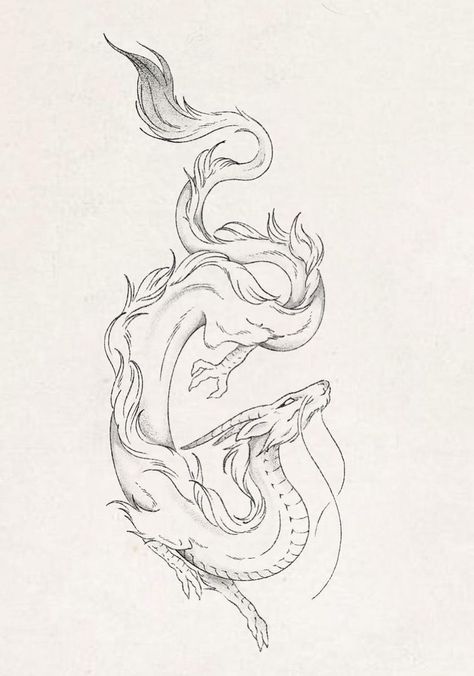 Feminine Bear Tattoo, Small Dragon Tattoos, Chinese Dragon Tattoos, Japanese Dragon Tattoo, Belly Tattoo, Dragon Tattoo For Women, Back Of Neck Tattoo, Upper Arm Tattoos, Kawaii Tattoo