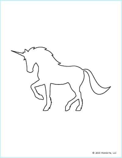 Unicorn Silhouette Printable, Unicorn Outline Tattoo, Unicorn Silhouette, Unicorn Doodle, Printable Unicorn Template, Unicorn Outline, Unicorn Template, Unicorn Stencil, Unicorn Banner