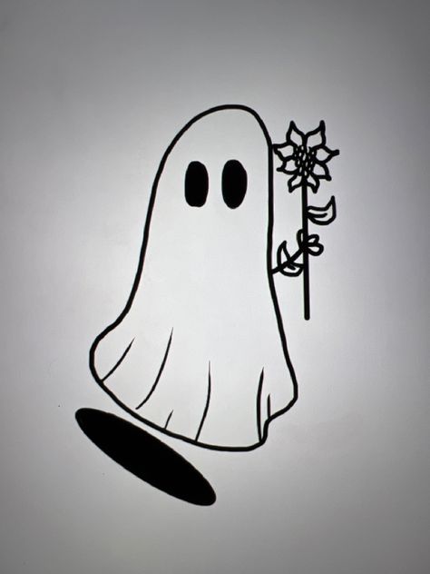 Ghosts With Flowers, Ghost Holding Flowers Tattoo, Tattoos Horoscope, Holding Flowers Drawing, Ghost Holding Flowers, Tattoos Astrology, Tattoos Constellation, Astronomy Tattoos, Universe Tattoos