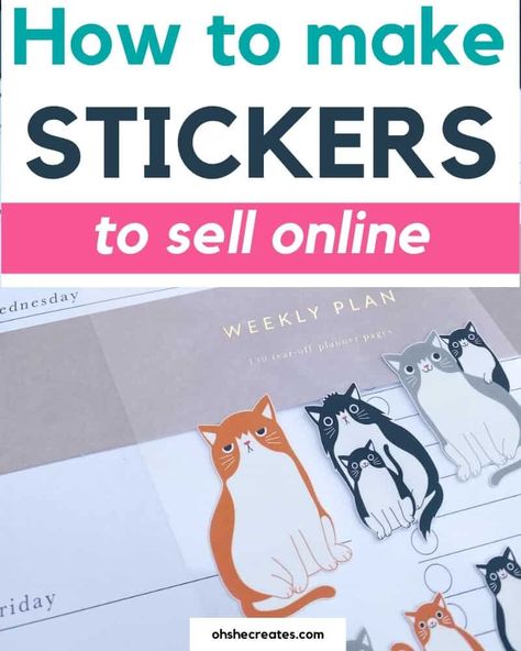 How To Sell Stickers, How To Create A Sticker Business, How To Sell Stickers On Redbubble, How To Start Your Own Sticker Business, How To Start An Etsy Sticker Shop, Stickers To Sell, Illustration Software, Sticker Business, Make Stickers