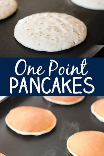 One Point Pancakes, Weight Watchers Pancakes, Weight Watchers Food Points, Weight Watchers Meals Dinner, Ww Food, Weight Watchers Plan, Weight Watchers Recipes Breakfast, Weight Watchers Meal Plans, Weight Watchers Recipes Desserts