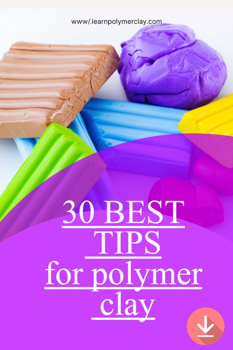 How To Condition Polymer Clay, How To Work With Polymer Clay, Polymer Clay For Beginners, Polymer Clay Tips And Tricks, Polymer Clay Tutorials Free, Baking Polymer Clay, Polymer Clay Wood, Polymer Clay Tips, Easy Clay Sculptures