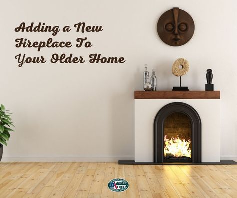 How To Add A Fireplace To Your Home, How To Add A Wood Burning Fireplace To Your Home, Adding A Wood Burning Fireplace, Adding A Fireplace, Fireplace Installation, Zero Clearance Fireplace, Installing A Fireplace, Vented Gas Fireplace, White Brick Fireplace