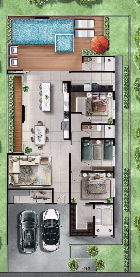 Simple Floor Plans, Modern House Floor Plans, Pool House Plans, Building Plans House, Building House Plans Designs, House Plan Gallery, Architectural Design House Plans, Model House Plan, House Construction Plan