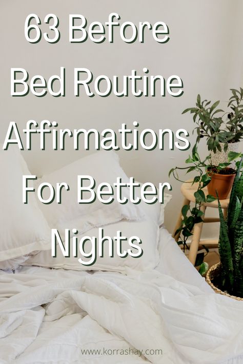 Bed Affirmations, Routine Affirmations, Before Bed Routine, Bed Routine, Relaxation Tips, Bedtime Affirmations, Sleep Relaxation, Routine Ideas, Mental Health And Wellbeing