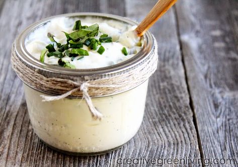 Garlic Herb Mayo - Creative Green Living Herb Mayo, Paleo Condiments, Chipotle Sauce, Tzatziki Sauce, New Cake, Garlic Herb, Enchilada Sauce, Sweet Potato Fries, Whole 30 Recipes