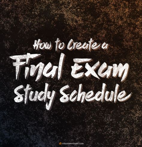 How to Create a Study Schedule for Your Final Exams Schedule For Studying, Exam Study Schedule, Final Exam Schedule, Highschool Sophomore, Creating A Schedule, Organization College, College Finals, Better Grades, Exam Schedule