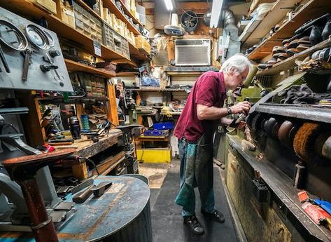 How a decades-old shoe repair shop survived the Target-ization of Dinkytown Repair Shop Aesthetic, Abrasion-resistant Round Toe Work Boots For Construction, The Repair Shop Bbc, Shoe Sole Repair, Frye Engineer Boots, Shoe Repair Shop, Engineer Boots, Old Boots, Red Wing Boots