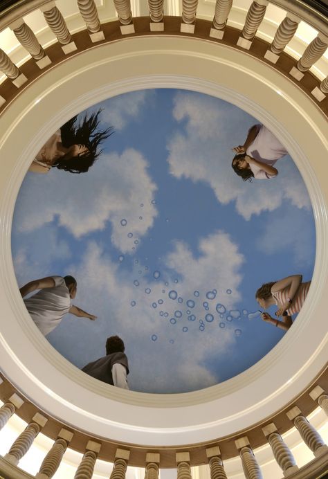 david faust: Ceiling mural Ceiling Sky Painting, Sky Ceiling Mural, Ceiling Painted Like Sky, Angel Ceiling Painting, Ceiling Artwork, Baroque Ceiling Painting, Ceiling Mural, Ceiling Painting, Murals Wallpaper