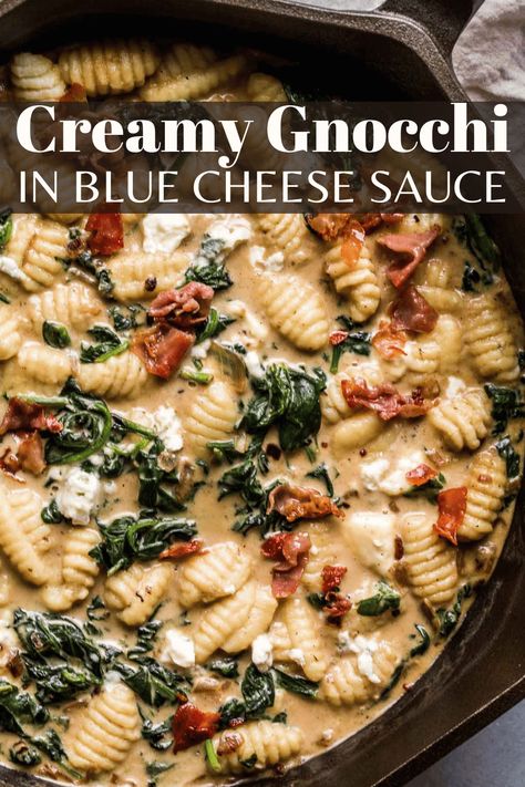 Best Sauce For Gnocchi, Cheese Gnocchi, Blue Cheese Pasta, Gnocchi Sauce, Prosciutto Recipe, Slow Cooker Bolognese Sauce, Best Sauces, Gnocchi Recipes Homemade, Slow Cooker Bolognese