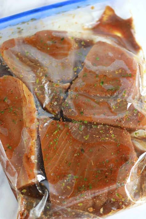 Marinaded Tuna Steaks, Easy Tuna Marinade, Blue Tuna Recipes, Best Grilled Tuna Steak Recipes, Seared Tuna Marinade, Tuna Grilled Recipes, Marinade For Tuna Steaks Soy Sauce, Fresh Tuna Marinade, Tuna Filet Recipes Baked