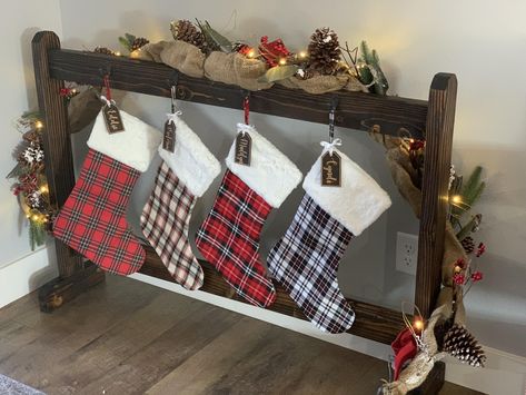 Stockings Without A Fireplace, Christmas Stocking Stand, Free Standing Stocking Holder, Stocking Holder Stand, Stocking Stand, Wooden Stocking, Traditional Christmas Stockings, Christmas Stocking Hangers, Dog Christmas Stocking