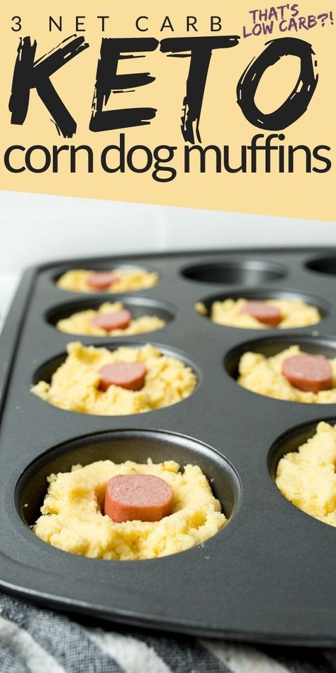 Hot Dog Cornbread, Keto Corn Dogs, Cornbread Biscuits, Dog Muffins, Corn Dog Muffins, Magically Delicious, Low Fat Low Carb, Low Carb Low Fat Recipes, No Carb Recipes