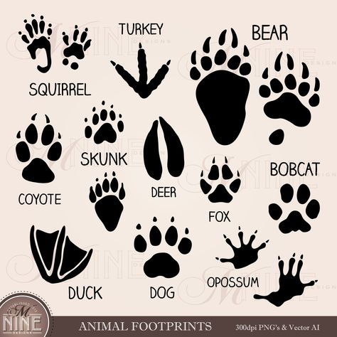 Animal Paw Prints, Tiger Scouts, Animal Stencils, Animal Adventures, Dog Bear, Reloading Bench, Animal Footprints, Album Photo Scrapbooking, Internet Icon