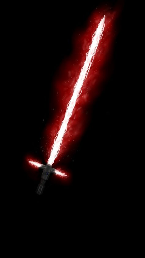 Kylo Ren's Lightsaber Lightsaber Kylo Ren, Kylo Ren Lightsaber Drawing, Kylo Ren Lightsaber Tattoo, Lightsaber Painting, Lightsaber Drawing, Lightsaber Handle, Lightsaber Tattoo, Kylo Ren Lightsaber, Sith Lightsaber