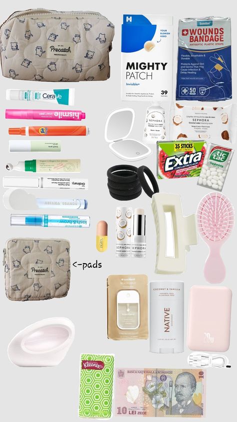 Emergency kit Cute Emergency Kit Bags, 6th Grade Survival Kit, Girl Emergency Kit, Car Emergency Kit List, Travel Emergency Kit, Emergency Kit Essentials, Emergency Kit Bag, Teacher Emergency Kit, Locker Essentials