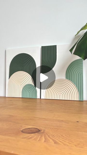 28K views · 1.3K likes | Léna | Art abstrait, texturé & minimaliste personnalisé on Instagram: "Green palette 🌿  Un joli duo avec toutes les étapes de tracés et de peinture pour un si joli résultat 🫶🏻  Et vous, en quelles couleurs aimeriez vous avoir ce joli duo ? 🤍   #decomurale #arttherapy #texturedart #arttexture #decominimaliste #diydecoration #greenpalette #decointerieure #texturedcanvas #tableaudeco #madeinfrance #abstractpainting" Tropical Painting, Plaster Wall Art, Green Palette, Art Texture, Textured Art, Plaster Walls, Art Abstrait, Home Hacks, Texture Art