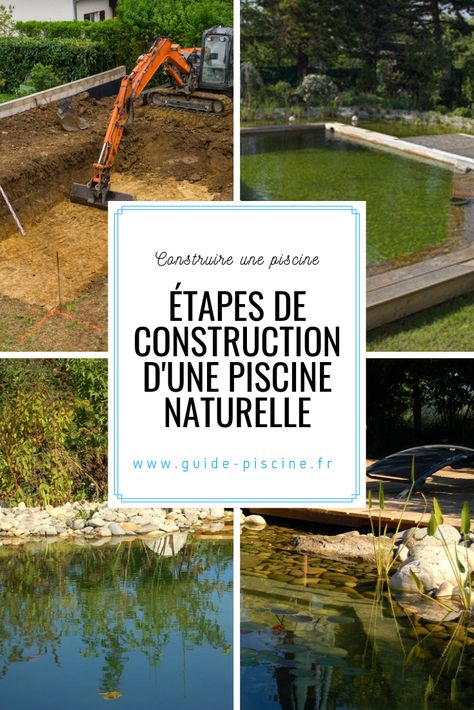 Comment construire une piscine naturelle dans son jardin ? Quelles sont les différentes étapes de ce projet ? #piscine #nature #jardin #construction Potager Garden, Natural Swimming Pool, Have Inspiration, Eco Living, Natural Pool, Garden Pool, Garden Features, Hello Gorgeous, Balcony Garden