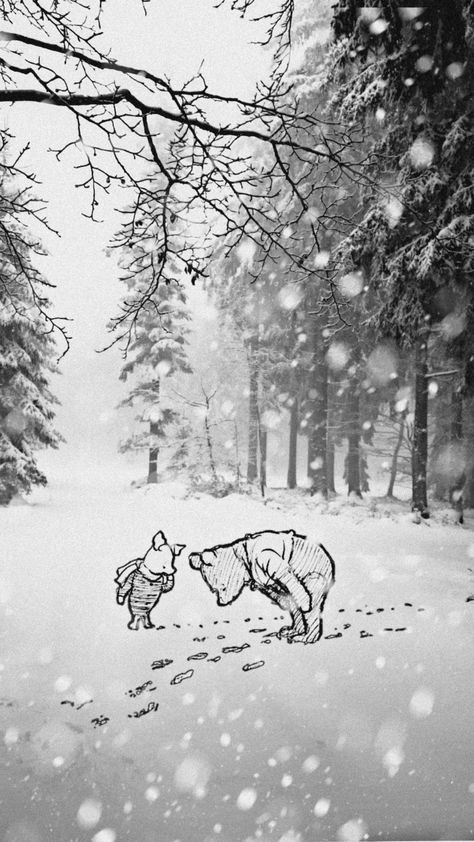 Animals In Snow Aesthetic, Cute Wallpapers Winter Aesthetic, Christmas Wallpaper Disney Iphone, Snowy Winter Wallpaper, Asthetic Picture Wallpaper January, Disney Winter Background, Snowy Phone Wallpaper, Wallpaper Backgrounds Winter Aesthetic, Snow Lockscreen Aesthetic