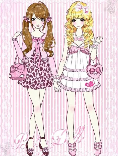 Gyaru Hime Outfits, Hime Gyaru Drawing, Hime Gyaru Art, Gyaru Girl Drawing, Gyaru Art Oc, Gyaru Art Drawing, Gyaru Himegal, Hime Gyaru Outfits, Gyaru Poster