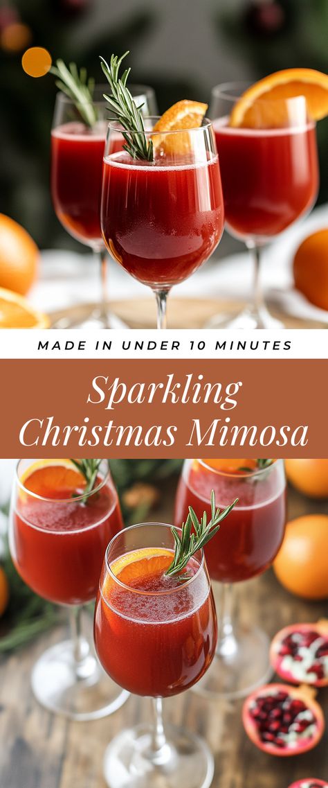 Image for Sparkling Christmas Mimosa Christmas Mimosa Recipe, Mimosa Gift Basket, Mimosa Recipe Easy, Christmas Brunch Drinks, Best Mimosa Recipe, Pomegranate Cocktails, Clematis Varieties, Christmas Brunch Recipes, Mimosa Recipe