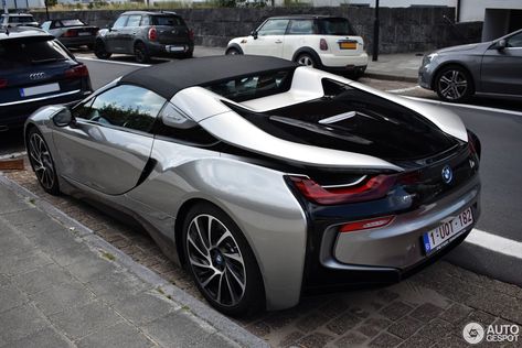 BMW i8 Roadster Grey Cars, Bmw I8 Roadster, Mustang Car Aesthetic, I8 Roadster, 2023 Ford Mustang, Roadster Car, Tokyo Drift Cars, Mustang Car, Grey Car