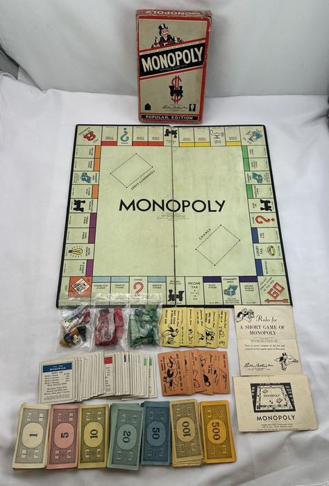 Hello and Welcome!  This is Monopoly Popular Edition With Board Condition:      This game is complete.  The box is in good condition, if you need better pictures message me and I can usually do this right away.  All pieces will be neatly placed in ziplock bags or rubber bands accordingly.  My games are clean and I go through each and every one.  I carry a large assortment of extra pieces and parts.   Shipping:      Your package will be nicely and safely packaged and sent Free Priority Mail to ensure it gets to you within 2-3 business days of your order.  If any problems arise please message me right away and I will always try and fix the problem immediately. Ziplock Bags, Puzzle Board, I Am Game, Game Item, Rubber Bands, Monopoly, Priority Mail, Board Games, The Box