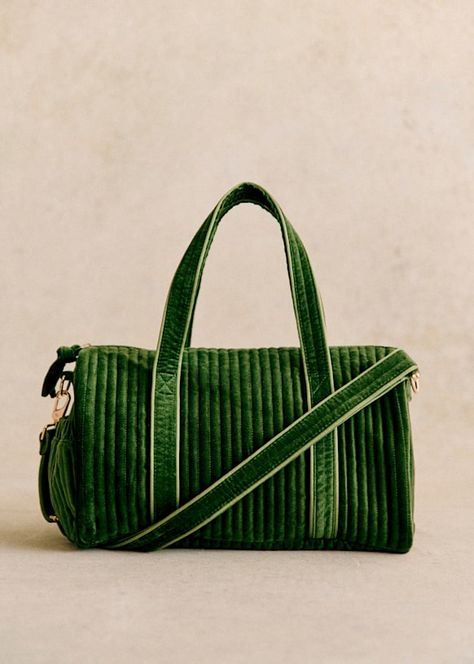 Bowling bag - Green - Cotton - Sézane Bowling Bag, Bowling Bags, Bag Green, Green Bag, Green Cotton, Parisian Style, Bowling, Green