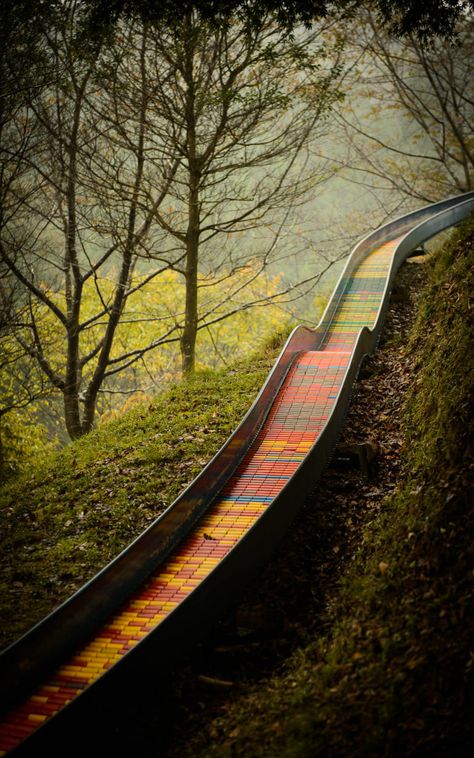 The World's Coolest Playgrounds | A Cup of Jo Cool Playgrounds, Backyard Playground, A Hill, Land Art, Outdoor Play, Japan Travel, In The Woods, Malaga, Landscape Architecture