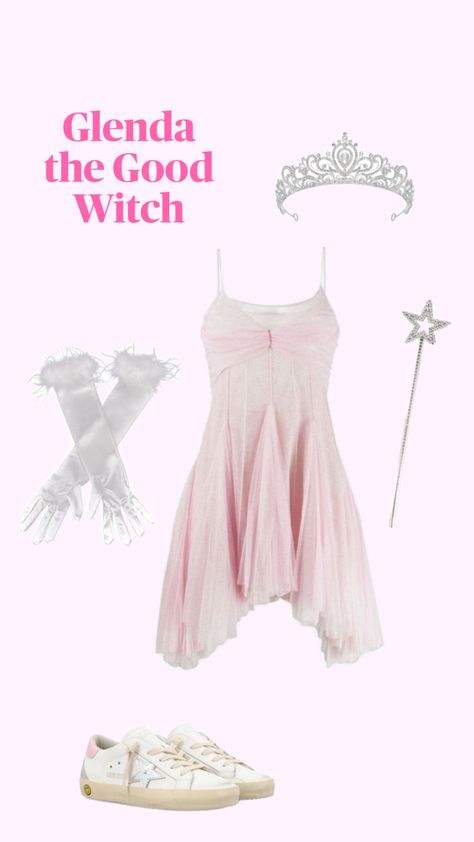 #halloween #costume #witch #wizardofoz #fall #college #wicked #goodwitch #glenda #elphaba Glinda And Elphaba Costume, Good Witch Halloween Costume, Glinda Core, Elphaba Costume, Glinda And Elphaba, Good Witch Halloween, Glenda The Good Witch, Wicked Costumes, Witch Halloween Costume