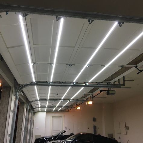 Garage Door Lighting, Garage Door Light, Garage Door Lights, Door Lighting, Automatic Garage Door, Garage Design Interior, Led Garage Lights, Sectional Garage Doors, Garage Renovation