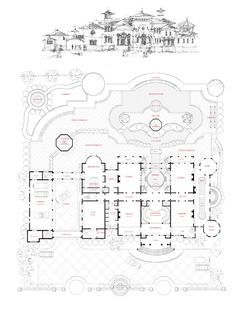 Jupiter Island, Florida - Villa Florida Villas, Florida Mansion, House Plans Mansion, Mediterranean Lifestyle, Mediterranean Villa, Mansion Floor Plan, Courtyard House Plans, Classic House Design, Vintage House Plans