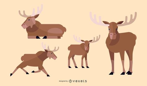 Flat Moose Illustration Set #AD , #Affiliate, #ad, #Moose, #Illustration, #Set, #Flat Moose Illustration, Moose Head, Educational Projects, Layout Template, Flat Illustration, Logo Maker, Icon Illustration, Create A Logo, Graphic Image