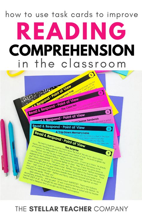 How often do you use task cards in your classroom? While they are often used as part of reading center, workstation, or early finisher work, they are actually a really useful too to boost reading comprehension in your upper elementary students. In this blog post, I share some of my best tips for using reading task cards to boost comprehension. Upper Elementary Reading Intervention, Small Reading Groups Upper Elementary, Upper Elementary Reading Centers, Guided Reading Upper Elementary, Classroom Guidelines, Reading Mini Lessons, Teaching Comprehension, Upper Elementary Reading, Class 2023