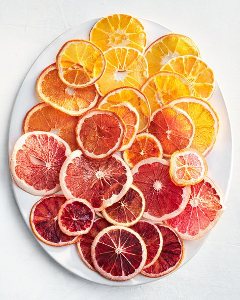 Citrus Chips | Say hello to your new favorite healthy snack. Baked low and slow, these citrus crisps taste like sunshine.    #food #recipe #marthastewart #fruitrecipes Martha Stewart Living Magazine, Citrus Recipes, Feel Energized, Pantone Color Of The Year, Martha Stewart Living, Living Coral, Dehydrated Food, Living Magazine, Dehydrator Recipes