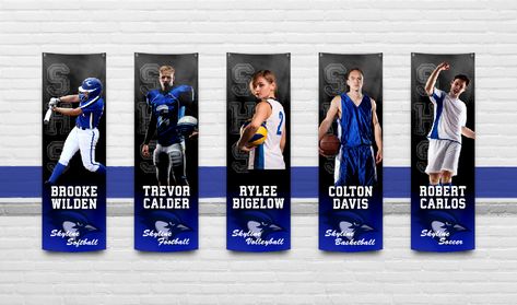 Senior Sports Banners | Signs.com Senior Football Banners, Senior Sports Banners, Basketball Banners, Sports Banners, Senior Banner, Gym Banner, Sports Banner, Sports Team Banners, Best Banner Design