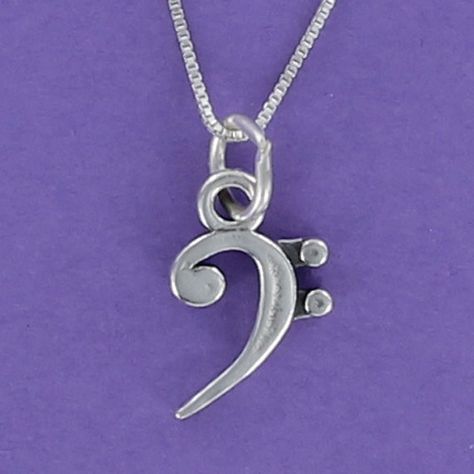 Sterling Silver Bass Clef Pendant on Card with Inspirational Quote Quote About Music, Inspirational Music Quotes, Henry Wadsworth Longfellow, Music Quote, Bass Clef, Inspirational Music, Silver Box, White Gift Boxes, Personalized Card