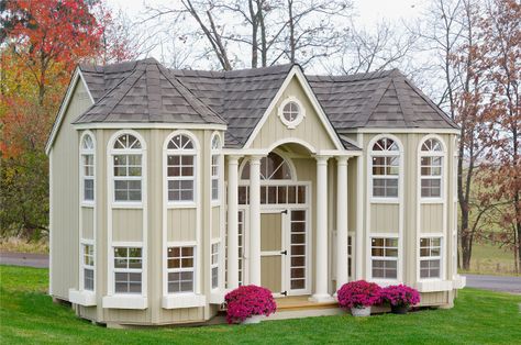 My daughters would LOVE this playhouse! Getting this for the new backyard! Kids Playhouse Plans, Playhouse Kits, Wood Playhouse, Playhouse Plans, Indoor Playhouse, Diy Playhouse, Backyard Playhouse, Build A Playhouse, Little Cottages