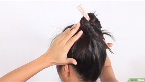 Hairstick Hairstyles, How To Use Chopsticks, Doterra Hair, Updo Hairstyles Tutorials, Thick Natural Hair, Chopstick Hair, Clip Hairstyles, Japanese Hairstyle, Easy Hair