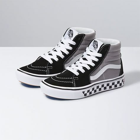 Hi Top Vans, Goth Shoes, Vans Checkerboard, Vans Store, Vans High Top Sneaker, Sk8 Hi, Hi Top, Shoe Show, Vans Sk8