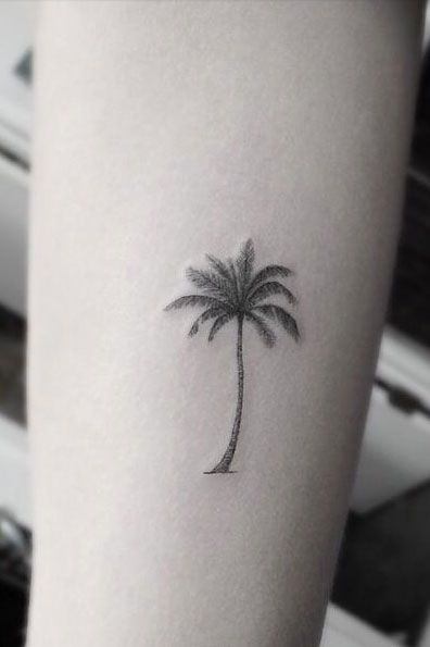 These people love adventure so much, they got it tattooed on them... forever Beach Tattoos, Tree Tattoos, Palm Tattoos, Tattoo Zeichnungen, Tree Tattoo Designs, Palm Tree Tattoo, Hawaiian Tattoo, Bicep Tattoo, Cute Small Tattoos